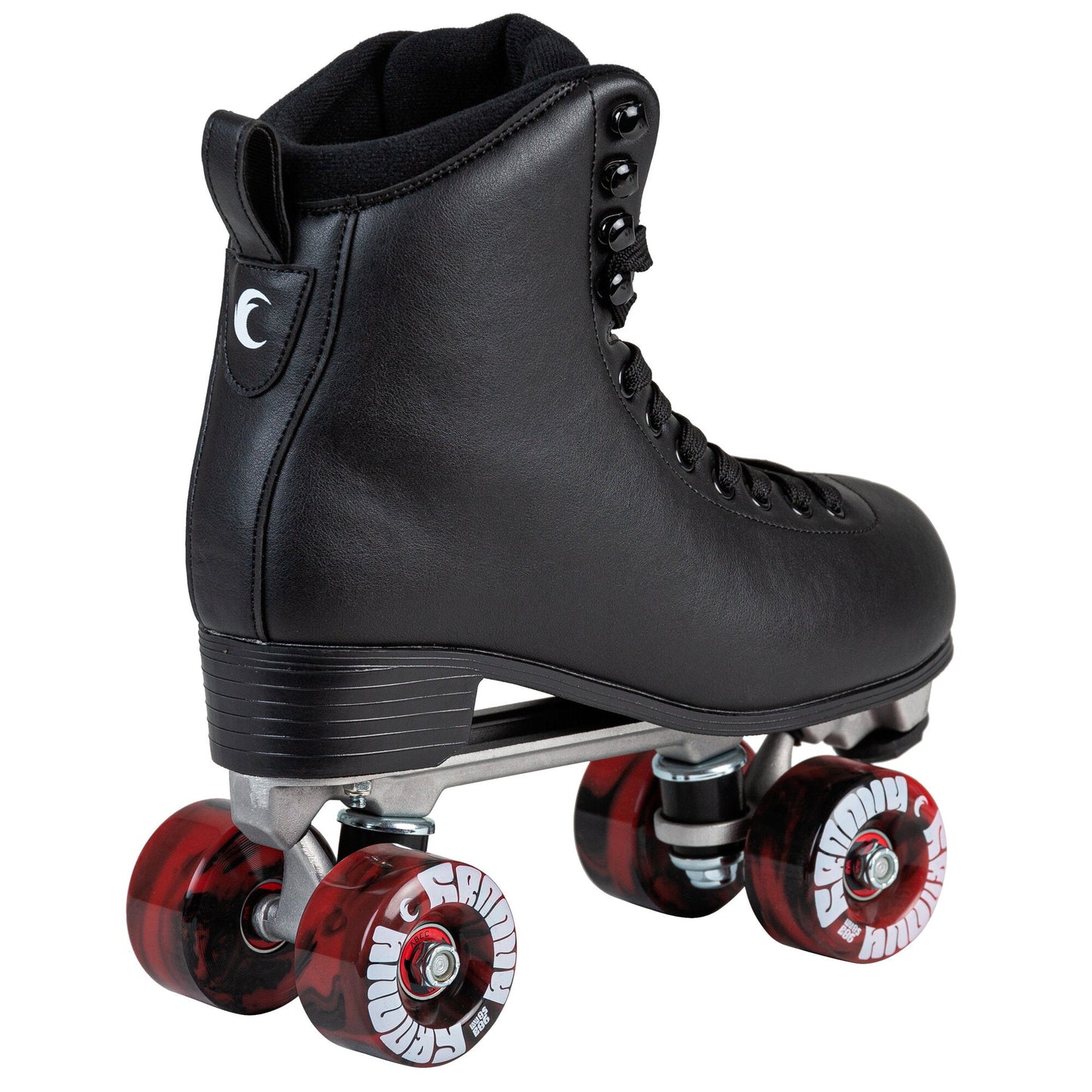 Back view of a Chaya Classic Dance roller skate, showing the rear of the boot
