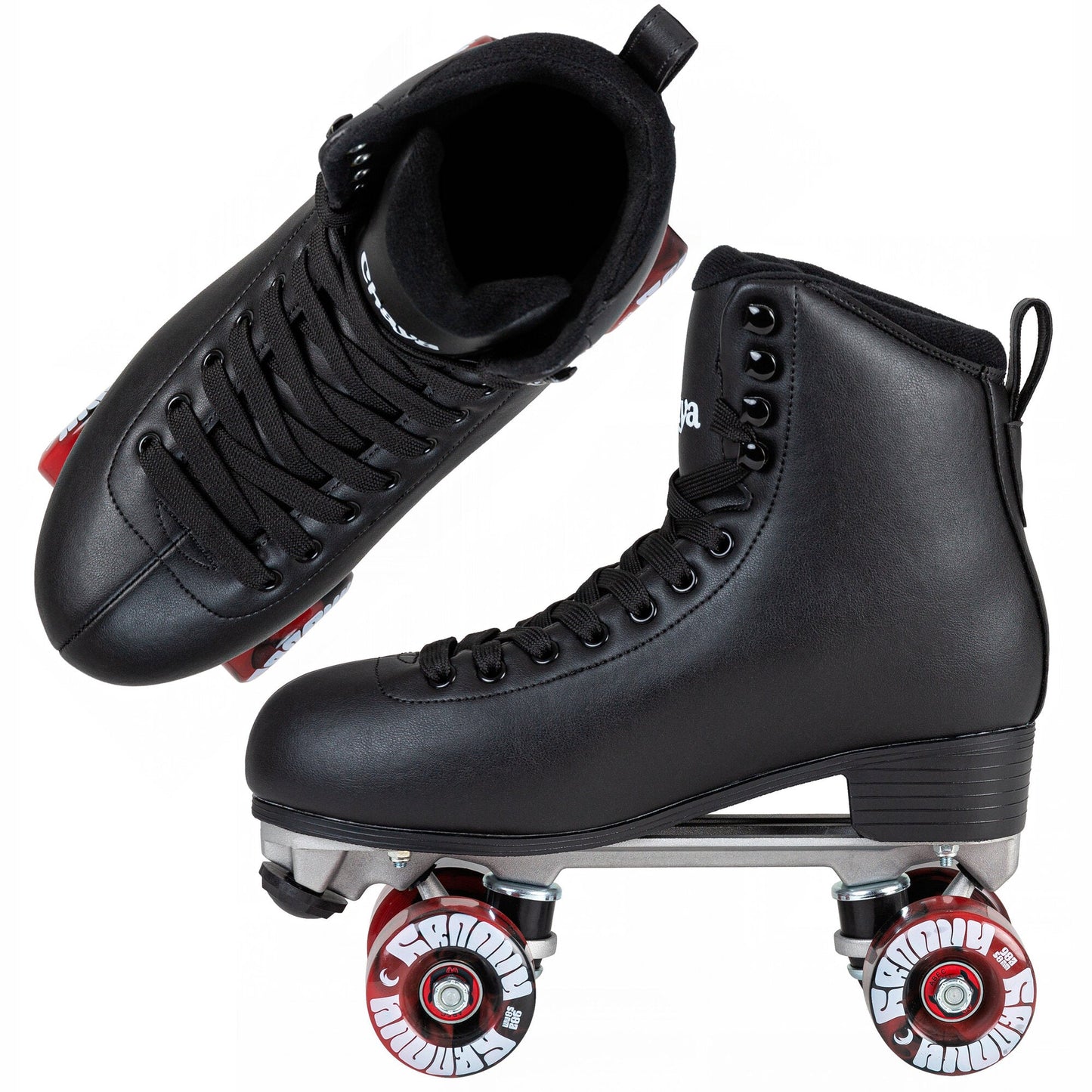 Pair of Chaya Classic Dance roller skates, showcasing their sleek, timeless design ready for the dance floor.