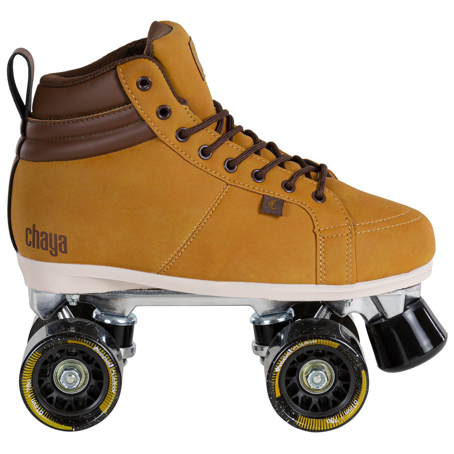 The side profile of a Chaya Voyager roller skate.