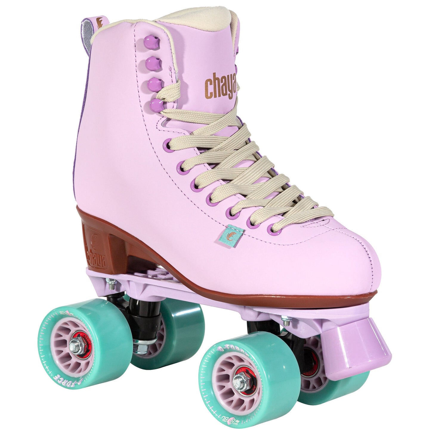 Single Chaya Melrose Lavender quad skate, showcasing its gentle purple/pink hue and inviting, classic aesthetic.
