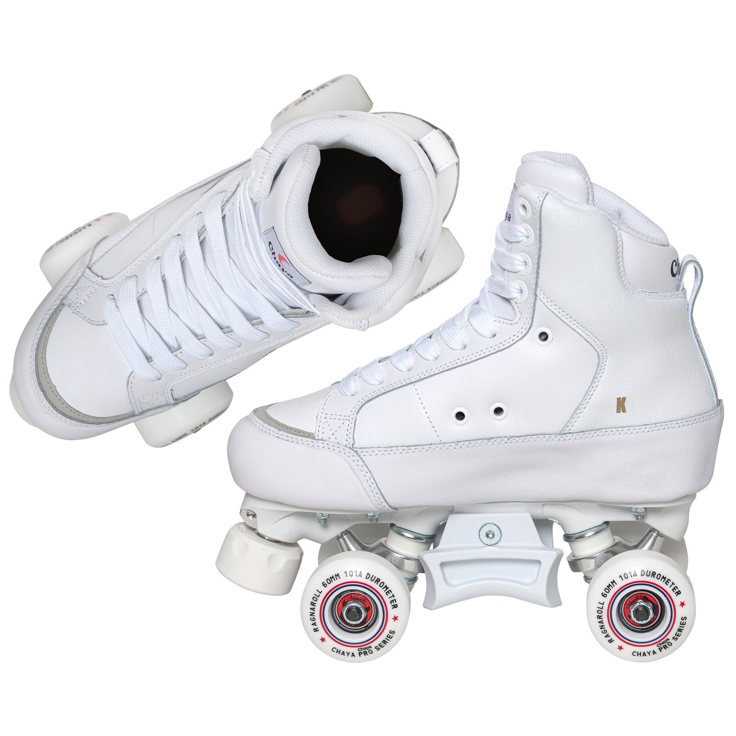 A pair of Chaya Ragnaroll roller skates, showcased together