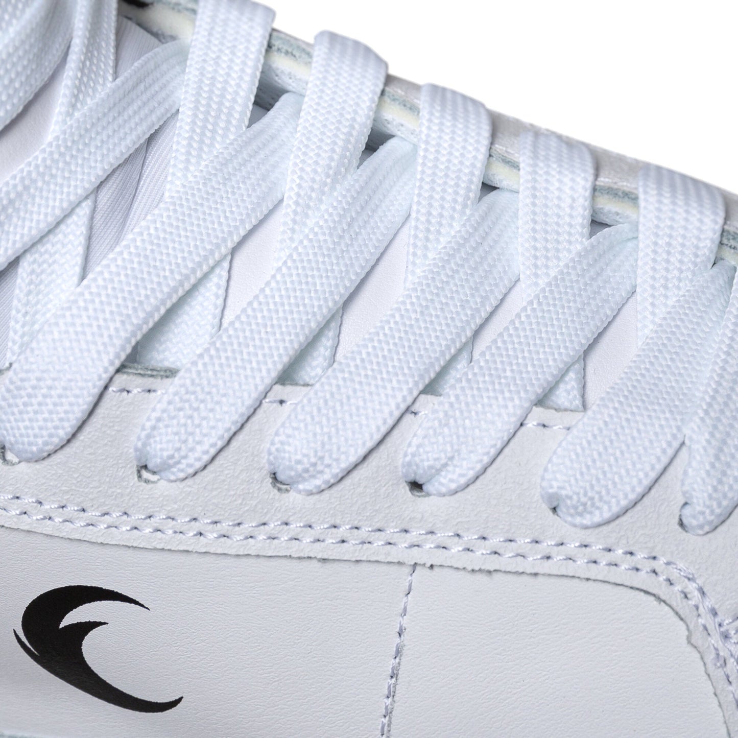Detail shot of the laces on a Chaya Ragnaroll skate, highlighting their texture and how they secure the boot.