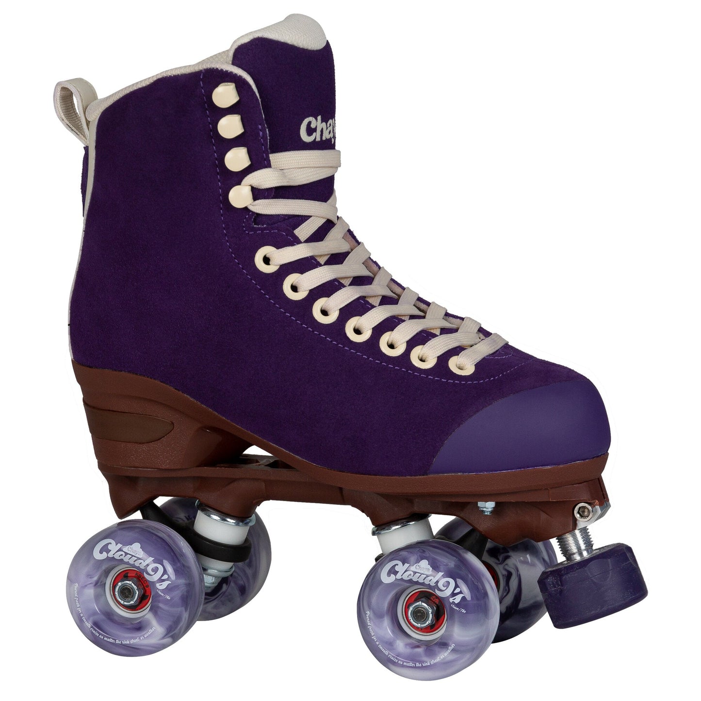 Single Chaya Melrose Elite Purple Evil quad skate, showcasing its enigmatic deep purple hue and sleek, formidable design.