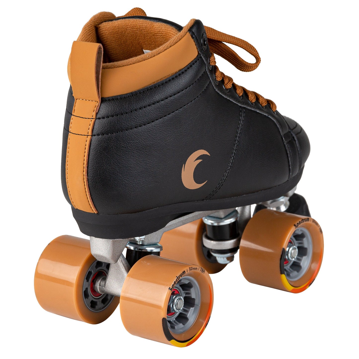 Looking at the back, the Chaya Mocha skates display their form and beauty