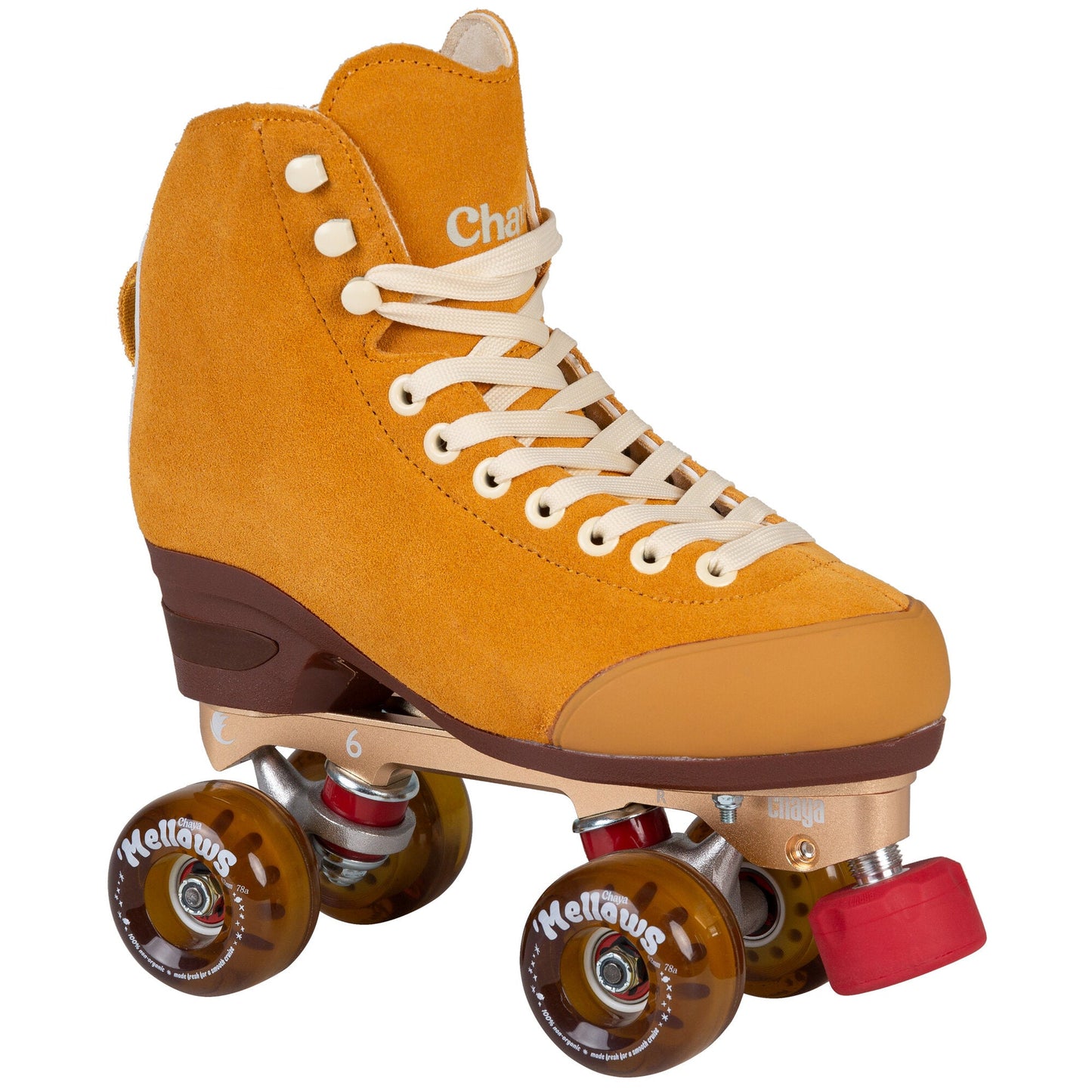Isolated image of a single Chaya Melrose Premium quad skate