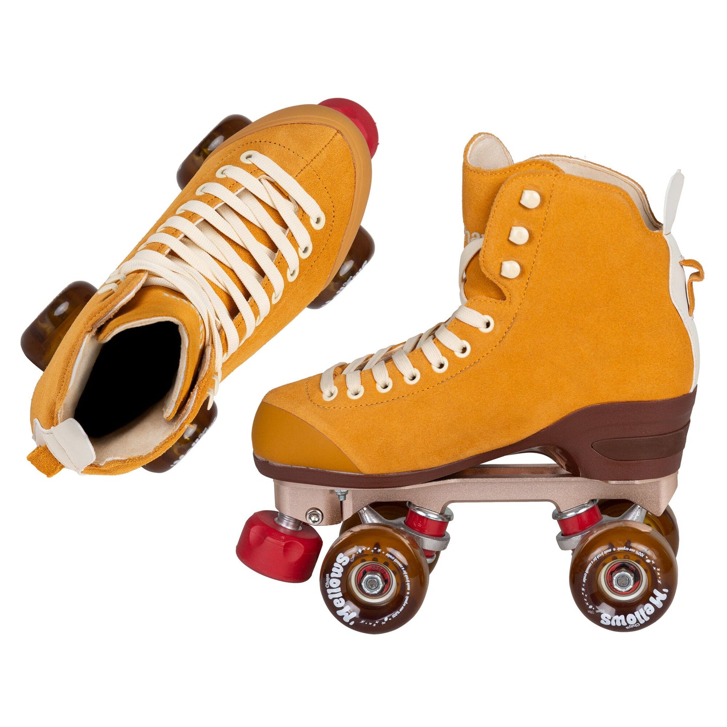 Two Chaya Melrose Premium Maple Syrup skates, artfully arranged to emphasize their comprehensive design and inviting aesthetic.
