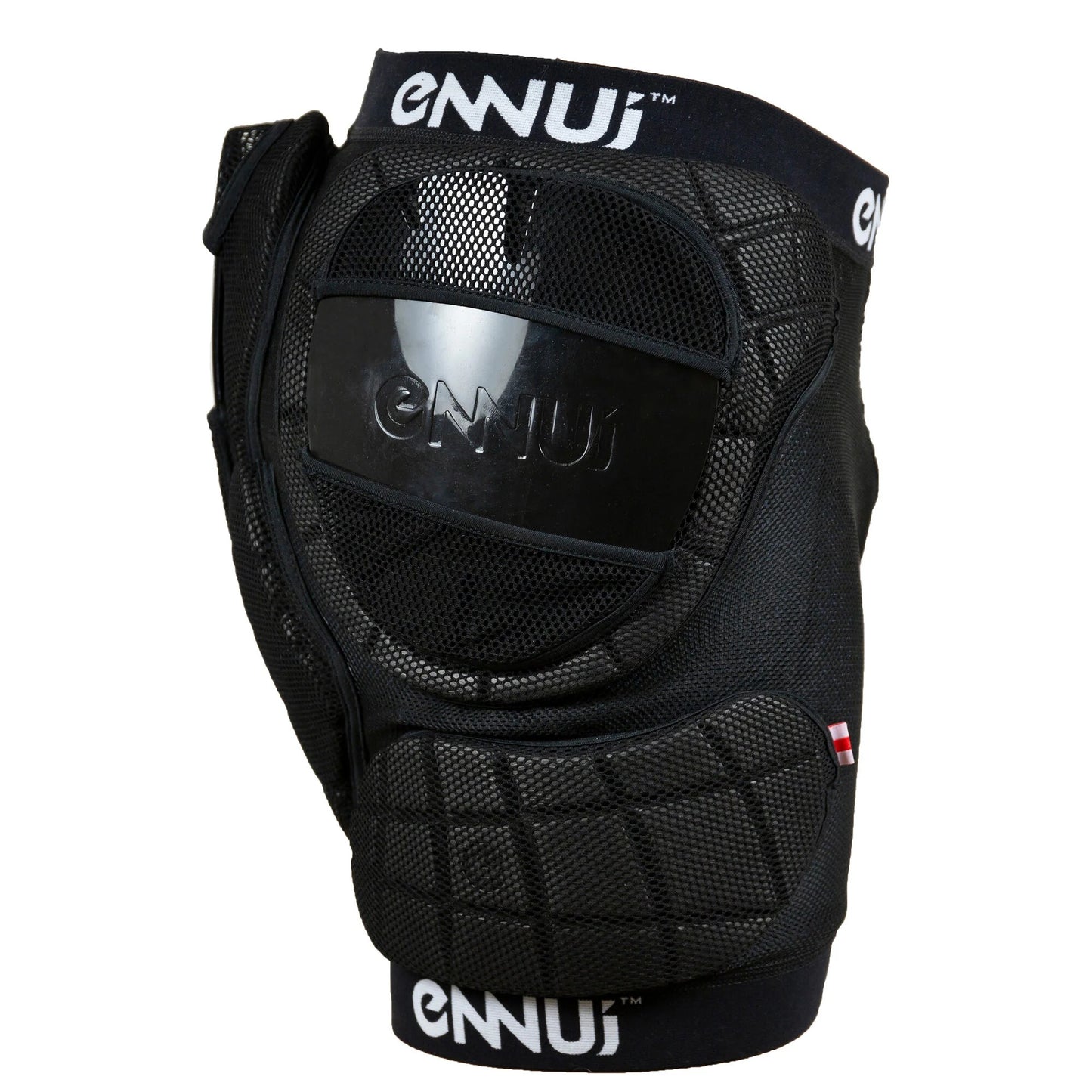 Profile view of ENNUI BLVD Protective Shorts, demonstrating their ergonomic shape and discreet fit under clothing. Designed for uncompromising protection during high-impact activities