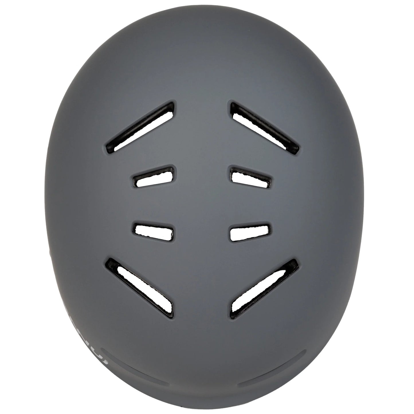 Top-down view of the ENNUI ARMOUR Helmet, emphasizing its robust outer shell and ventilation channels for enhanced comfort during long sessions. Premium helmet for extreme sports.