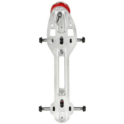 Chaya Ophira Standard 20° plate, top view, highlighting its sleek profile and mounting points for secure boot attachment.