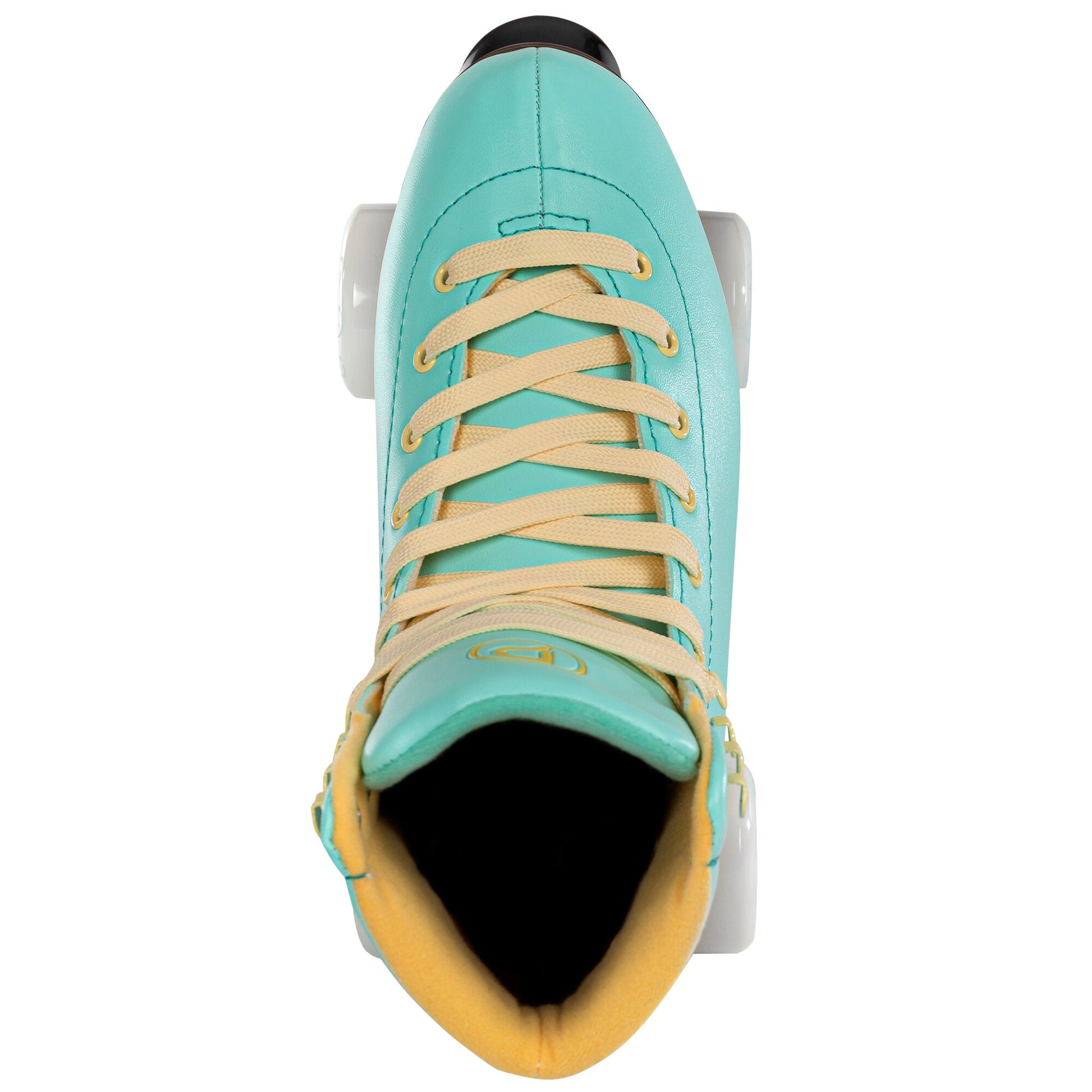 Playlife Sunset Roller Skates (Overhead View): Full Lacing System & Padded Collar for Secure Fit