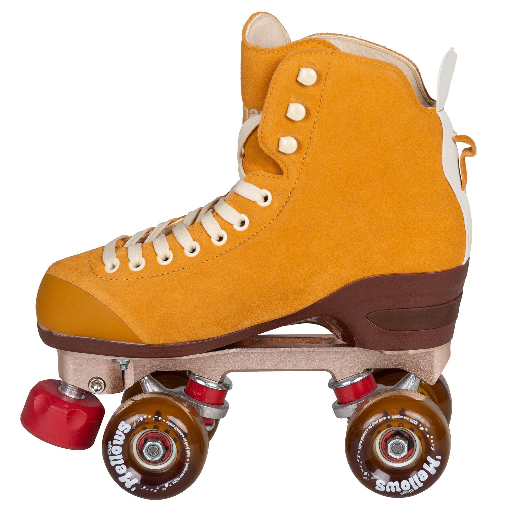 The Chaya Melrose Premium Maple Syrup quad skate, presented in profile