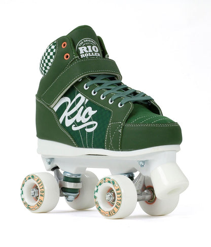 Rio Roller Mayhem II Green Skates (Main View): Eye-Catching Quad Skates with Hard-Wearing Components