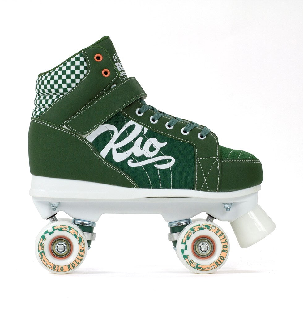 Rio Roller Mayhem II Green Skates (Side Profile)