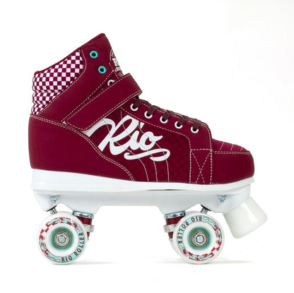 Rio Roller Mayhem II Red Skates (Side Profile): Dynamic Red Finish & Performance-Ready Components