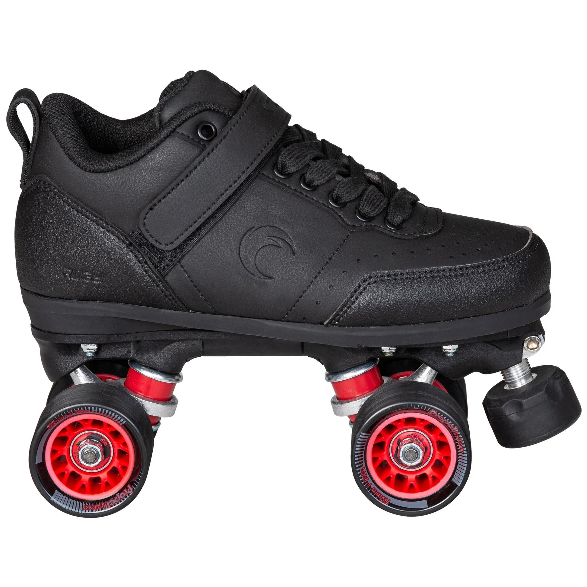 Side profile of a single Chaya Ruby skate on a white background, demonstrating the sleek, sporty design
