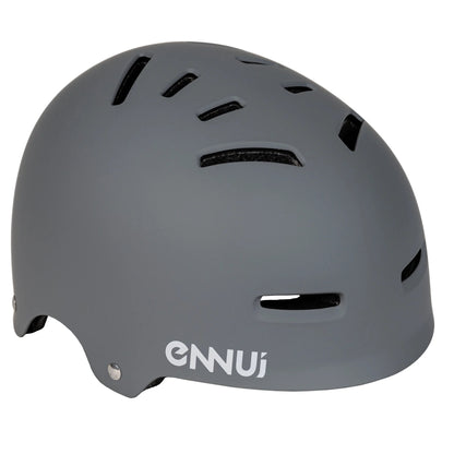 Main product image of the ENNUI ARMOUR Helmet, a premium multi-impact helmet designed for ultimate head protection in skateboarding, rollerblading, and action sports. Featuring a durable shell, comfortable padding, and excellent ventilation for riders