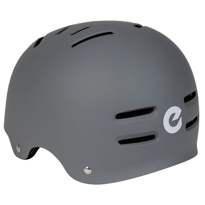 Angular back view of the ENNUI ARMOUR Helmet, showcasing its full rear head coverage and ergonomic design for a secure, non-slip fit. This protective helmet offers enhanced visibility and impact resistance for action sports