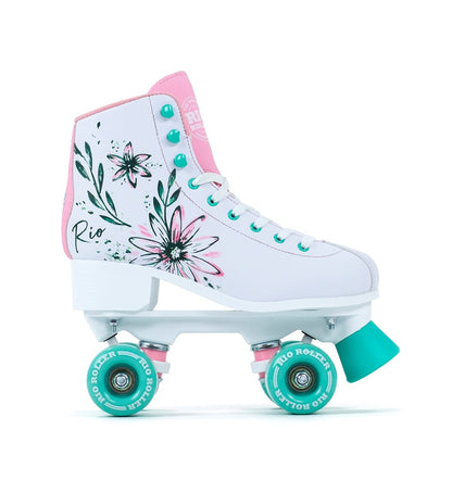 Side view of the Rio Roller Artist roller skates, showing the boot's full design
